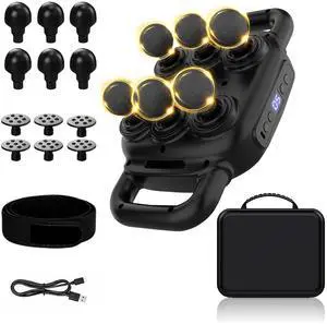 UFFAE Six Head Massage Gun, 50 Intensity Levels & 9 Massage Modes, Equipped with 3 Different Massage Heads, Massage Gun with Adjustable Belt Ideal Gifts for Women, Men, Mom, and Dad UFFAE Six Head Massage Gun, 50 Intensity Levels & 9 Massage Modes, Equipped with 3 Different Massage Heads, Massage Gun with Adjustable Belt Ideal Gifts for Women, Men, Mom, and Dad