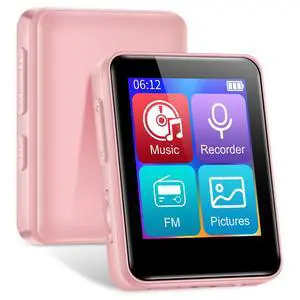 1.8 inch HiFi Portable Music Player, Equipped with Bluetooth 64GB Sport MP3 Player, FM Radio, Recording, E-Book, Supports 512GB TF Card, Pink 1.8 inch HiFi Portable Music Player, Equipped with Bluetooth 64GB Sport MP3 Player, FM Radio, Recording, E-Book, Supports 512GB TF Card, Pink