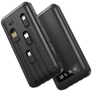 Hicyzoe Portable Charger Power Bank with 4 Built in Cables,38800mAh 22.5W External Battery Pack, USB C Fast Charging, Travel Phone Charger for iPhone 17/16/15 Samsung Android iPad(Black,38800mAh) Hicyzoe Portable Charger Power Bank with 4 Built in Cables,38800mAh 22.5W External Battery Pack, USB C Fast Charging, Travel Phone Charger for iPhone 17/16/15 Samsung Android iPad(Black,38800mAh)