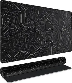 Large Gaming Mouse Pad, Waterproof Extra Large Mousepad with Stitched Edges, 31.5" x 15.7" Non-Slip Rubber Base Office Big Long Keyboard Pad for Office Gamer Home XXL, Black Large Gaming Mouse Pad, Waterproof Extra Large Mousepad with Stitched Edges, 31.5" x 15.7" Non-Slip Rubber Base Office Big Long Keyboard Pad for Office Gamer Home XXL, Black