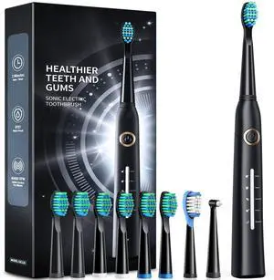 Electric Toothbrush for Adults with 8 , Sonic Electric Toothbrush with 40000 VPM Deep Clean 5 Modes, Rechargeable Toothbrushes Fast Charge 4 Hours Last 30 Days Electric Toothbrush for Adults with 8 , Sonic Electric Toothbrush with 40000 VPM Deep Clean 5 Modes, Rechargeable Toothbrushes Fast Charge 4 Hours Last 30 Days