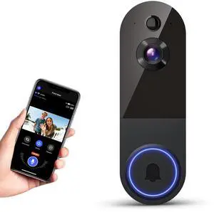 1080p Wireless Wi-Fi Video Doorbell Camera with Night Vision, Two-Way Audio, AI Motion Detection and Cloud Storage, 2.4G WiFi (No Doorbell Receiver Included) 1080p Wireless Wi-Fi Video Doorbell Camera with Night Vision, Two-Way Audio, AI Motion Detection and Cloud Storage, 2.4G WiFi (No Doorbell Receiver Included)