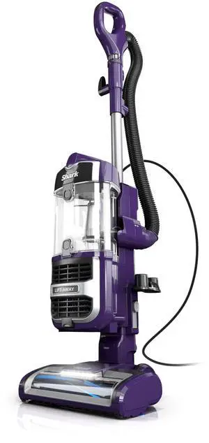 Shark Lift-Away Upright Vacuum with Powerfins, Self-Cleaning Brushroll, Anti-Allergen Complete Seal Technology, No Hair Wrap, LED Headlights, and Advanced Swivel Steering, Eggplant, ZD201