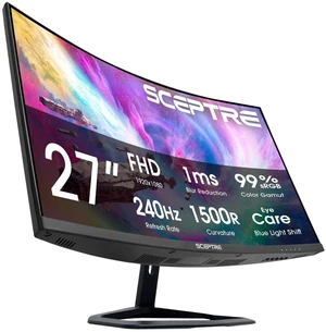 27-Inch Curved Gaming Monitor, FHD 1080p, 240Hz, 1500R, DisplayPort & HDMI x2, Built-in Speakers, Machine Black (C275B-FWT240 Series, 2026) 27-Inch Curved Gaming Monitor, FHD 1080p, 240Hz, 1500R, DisplayPort & HDMI x2, Built-in Speakers, Machine Black (C275B-FWT240 Series, 2026)
