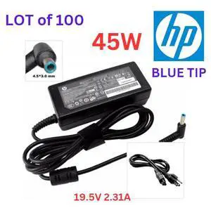 LOT 100 HP 45W blue tip laptop AC Adapter Power Supply charger 19.5V 741727-001 LOT 100 HP 45W blue tip laptop AC Adapter Power Supply charger 19.5V 741727-001