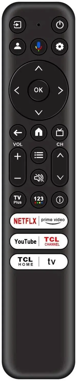 Replacement Remote Control For RC813 RC902V Replace IR Remote for TCL Google TV Q550G Q650G Q670G Q750G QM850G Replacement Remote Control For RC813 RC902V Replace IR Remote for TCL Google TV Q550G Q650G Q670G Q750G QM850G