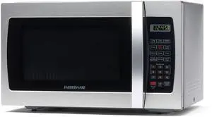 Farberware Countertop Microwave 1000 Watts, 1.3 Cu. Ft. - Microwave Oven With LED Lighting and Child Lock - Perfect for Apartments and Dorms - Easy Clean Stainless Steel