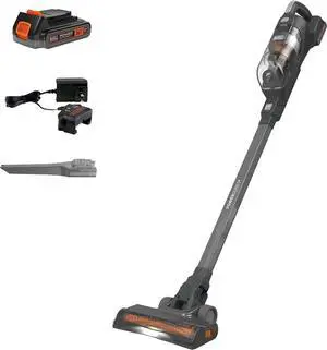 BLACK+DECKER POWERSERIES+ 20V MAX Cordless Vacuum Cleaner, Stick Vacuum Rechargeable with LED Floor Lights, Anti-Tangle Lightweight, Removable Battery (BHFEA18D1)