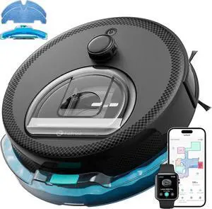 Lefant LiDAR Robot Vacuum and Mop, 450ml Visible Dustbin, Upgraded 190° PSD Obstacle Avoidance, Customized Cleaning, Multi-Floor Mapping, 150 Mins Runtime, WiFi/Alexa/APP, Pet Hair & Carpets, M330 Pro