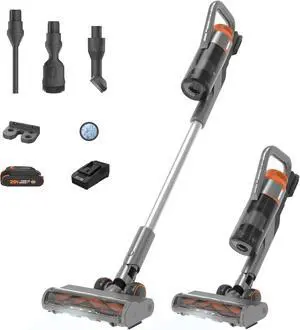 WORX 20V Cordless Stick Vacuum, Powerful Cordless Vacuum Cleaner 25Kpa High Suction for Pet Hair, Lightweight Handheld Vacuum Cleans Floors Carpet Car  Battery & Charger Included