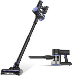 Cordless Vacuum Cleaner, 4-in-1 Vacuum Cleaners for Home, Handheld Vacuum Cleaner with 40 mins Runtime, Stick Vacuum for Apartment, Carpet, Black 1 Battery