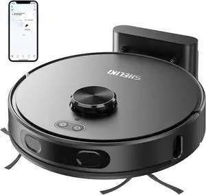 Robot Vacuum and Mop Combo, Mapping Robotic Vacuums Cleaner with LiDAR Navigation Smart & Strong Suction, WiFi/App/Alexa/Voice Control, Obstacle Avoidance, for Home, Wood/Hard Floors, Pet Hair -Grey
