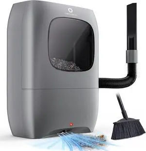 AIRTHEREAL T1 Touchless Vacuum Automatic Dustpan with 2 Operation Modes - Ultra Fast & Powerful Corded Canister Vacuum for Sweeping Salon, Pet Hair, Food, Dirt, Kitchen, 20Kpa 1500 Watt Max Suction