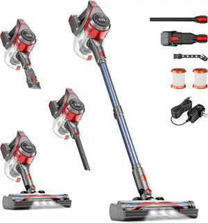 Cordless Vacuum Cleaner for Home - Powerful, 35Kpa Stick Vacuums Lightweight with Detachable Battery Display, Max 45Mins Runtime, 8 in 1 Handheld Vacuum for Hardfloor & Carpets Pet Hair, Y5