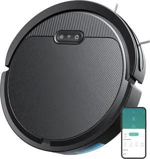 V3 Robot Vacuum and Mop, 3 in 1 Combo Cleaner for Home with Pet Hair and Hard Floor, 5000Pa Suction, 120 Mins Run Time,Super Thin Body & Large Dust Box, Self-Charging,App + Alexa-Black