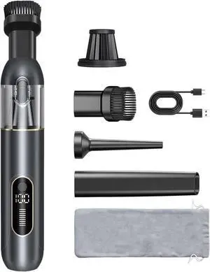4-in-1 Handheld Cordless Car Vacuum  19000PA, Brushless Motor, 2-in-1 Blow & Suction, Dual Modes, Type-C, Mini & Portable for Car, Home, Office, Keyboard Cleaning