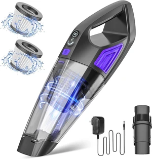 ATONEP Handheld Vacuum Cordless Cleaner,Powerful Portable and Dust Buster Hand Vcauum Rechargeable with Large-Capacity Battery for CarPetOfficeHome (Purple) ATONEP Handheld Vacuum Cordless Cleaner,Powerful Portable and Dust Buster Hand Vcauum Rechargeable with Large-Capacity Battery for CarPetOfficeHome (Purple)
