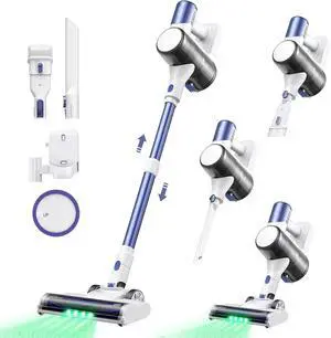 Ultenic Cordless Vacuum Cleaner, 45KPa 500W Stick Vacuum Rechargable, Max 40mins Runtime, Self Standing Design with 1.5L Dustbin Capacity, Stick Vacuum for Home, Pet Hair, Hardwood Floors, U10