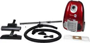 Atrix - Turbo Red HC1-AMZ Canister Vacuum with 6 Quart HEPA Filter and Variable Speed Motor