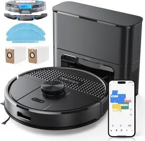 Lubluelu Robot Vacuum and Mop Combo, 5500Pa Robot Vacuum Cleaner with LDS9.0 LiDAR Navigation, Self-Empties for 60 Days, No-Go Zones, WiFi/App/Alexa Control, Ideal for Hard Floors, Carpet (SL68 Plus)