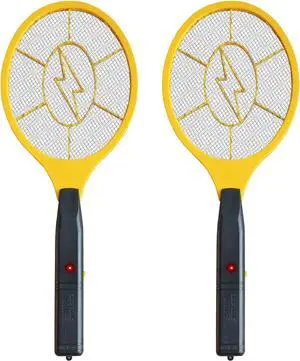 2 Pack Electric Fly Swatter, Handheld Bug Zapper Racket for Outdoor & Indoor, Mosquito Zapper Racket Battery Powered Tennis Mosquito Rackets for Insect