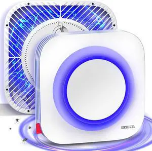 Bug Zapper Indoor, 2025 Updated Mosquito Zapper & Fly Killer with Dual Wavelengths and Dual Action Control  Quiet Suction Fly Trap & High-Voltage Electric Zapper for Home, Garage, Backyard