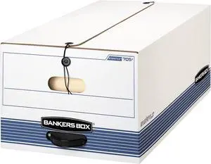 Bankers Box STOR/FILE Medium-Duty Storage Boxes, FastFold, String and Button, Legal, 4 Pack (0070503)