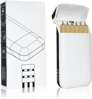 Extra Large Pre-Roll Paper Storage, Simple White Box, 110MM Large Capacity