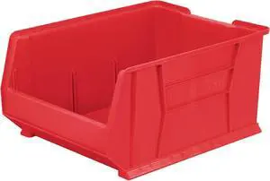 Akro-Mils 30289 Super-Size AkroBins Plastic Storage Bins, Space-Saving Stackable Bins for Garage, Classroom, Warehouse Organization, 24-Inch L x 18-Inch W x 12-Inch H, Red, 1-Pack