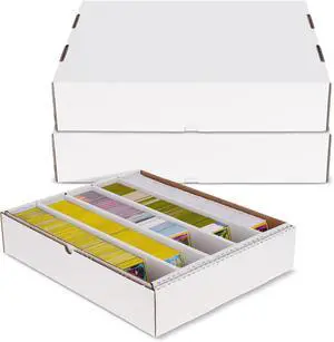 BCW 5000ct Trading Card Storage Boxes (Full Lid)  1 Pack | TCG & MTG Card Storage Organizer | Fits Card Dividers & Sorting Tray | Corrugated Cardboard Box for Collectible Cards