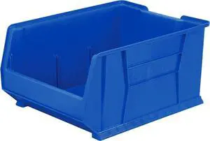Akro-Mils 30289 Super-Size AkroBins Plastic Storage Bins, Space-Saving Stackable Bins for Garage, Classroom, Warehouse Organization, 24-Inch L x 18-Inch W x 12-Inch H, Blue, 1-Pack