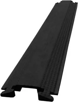 Kable Kontrol Drop Over Floor Cord Cover  36 Inch Long 1 Channel Cable or Wire Protector  Rubber Ramp for Indoor and Outdoor Use  Black