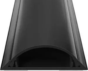 Cord Cover Floor 34in (2 x L17in), Large Capacity Floor Cable Cover, Hard PVC Cord Hider, Wire Cable Management Raceway, Black, Cord Cavity - 1.8"(W) x 0.6"(H)