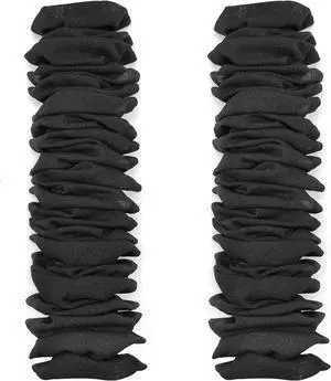 ECUDIS 2 Packs Chandelier Chain Cover Cord Cover 6 Feet, Great for Lamps, Light Fixtures, and Desks, Cable Management, Black
