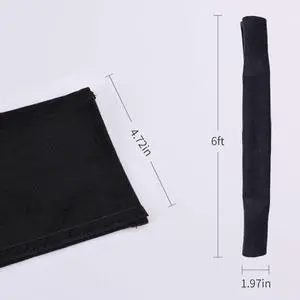 Chandelier Chain Cover Cord Cover 6 Feet,Flannelette Black Fabric Cord Cover