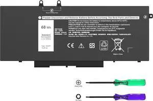 68Wh 3HWPP Laptop Battery Replacement for Dell Latitude 5410 5401 5510 5501 5511 5411 Precision 3541 3551 Inspiron 7706 2-in-1 17 7500 7506 2-in-1 03HWPP 10X1J 10X1J N2NLL 1VY7F 3YNXM 451-BCMN 15.2V
