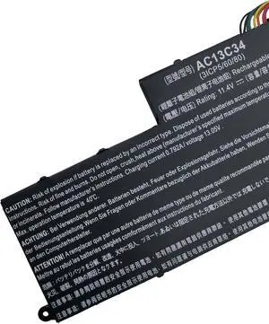 AC13C34 Replacement Laptop Battery Compatible with Acer Aspire V5-122p Series 3icp5/60/80 Kt.00303.005 11.4V 30Wh