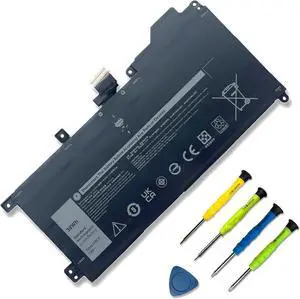 1FKCC Laptop Battery Compatible with Dell Latitude 7200 7210 2-in-1 Series Notebook T04J T04J001 T04J002 09NTKM 9NTKM T5H6P 0D9J00 D9J00 0KWWW4 KWWW4 7.6V 38Wh 4750mAh 2-Cell