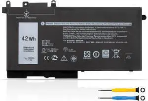 42Wh 3DDDG Laptop Battery for Dell Latitude 5280 5288 5290 5480 5488 5490 5491 5495 5580 5590 E5280 E5480 E5580 E5490 E5590 Precision 3520 3530 Series 3VC9Y 049XH 45N3J 080JT9 RRJDX 11.4V 3Cell