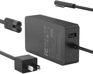 65W Charger Compatible with Microsoft Surface Pro 11, 10, 9, 8, 7+, 7, 6, 5, 4, 3, X, Power Adapter for Windows Surface Laptop 7/6/5/4/3/2/1, Go Tablet, Book 3/2/1, Support 44W, 36W, LED, 10FT 65W Charger Compatible with Microsoft Surface Pro 11, 10, 9, 8, 7+, 7, 6, 5, 4, 3, X, Power Adapter for Windows Surface Laptop 7/6/5/4/3/2/1, Go Tablet, Book 3/2/1, Support 44W, 36W, LED, 10FT