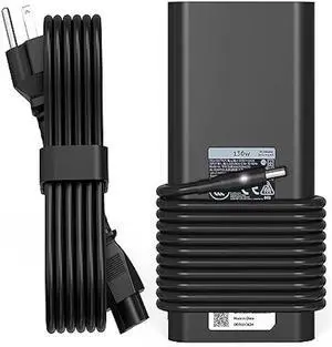 130W 4.5mm Round Tip AC Adapter Laptop Charger Compatible with Dell XPS 15 7590 9530 9550 9560 9570 OptiPlex 3000 5000 7000 7050 Inspiron 7348 Precision 5510 5520 5530 5540 Power Cord Supply