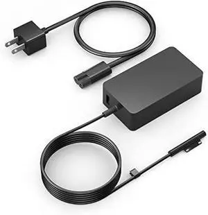 65W Surface Pro Laptop Charger for Microsoft Surface Pro 9, 8, 7+, 7, 6, 5, 4, 3, X, Surface Laptop 5 Studio i5 Go 3 2, Surface Go 4 3 2 1, Surface Book and Travel Case