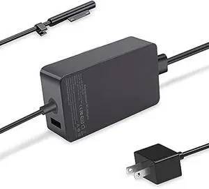 65W Surface Pro Laptop Charger Compatible with Microsoft Surface Pro 9 8 7 6 5 4 3 X Power Adapter,Surface Laptop 1 2 3,Compatible with Both Microsoft Surface Book Laptop/Tablet