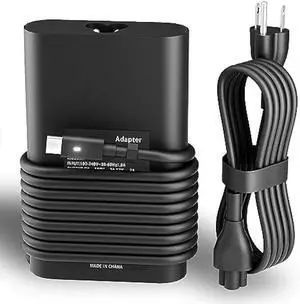 65W USB C Laptop Charger Compatible with Dell Latitude 3340 3440 5400 5340 5420 5440 5540 7340 7440 9440 2in1 XPS 12 9250 XPS 13 9360 9365 9370 9380 9350 9370 Type C AC Adapter