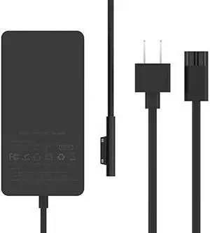 127W Charger for Microsoft Surface Book 3, Compatible with 102W Surface Book 2, 1, Laptop Studio 2, 1, Power Adapter for Windows Surface Pro/Laptop/Go, 10FT Cable with Powerful Magnetic Plug, LED