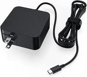 USB-C 65W 45W AC Adapter Laptop Charger for Asus Chromebook ZenBook Transformer ExpertBook, C302C C213 C214 C436 C523 ADP-45EW B, UX390UA UX490 UX325 UX393 UX371, B9450FA B9450CEA, T302, Foldable Plug