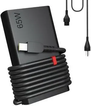 65W USB C Computer Laptop Charger Compatible with Lenovo Thinkpad/Yoga/Chromebook - X1 T480s T490s T580 T590 T14 T15 T16 Gen 1 2,7i C740 C940 C930 920 C630 730 720,100e 300e 500e AC Adapter Power Cord