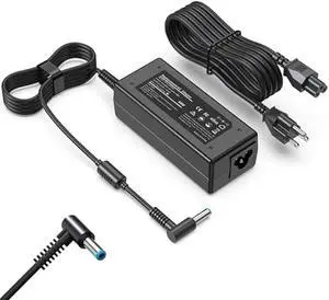 65W 45W Laptop Charger Compatible with HP Pavilion x360 14 15 17, Stream 11 13 14, Notebook, Elitebook, ProBook Series Smart Blue Tip AC Adapter with Power Cord 4.5mm x 3.0mm