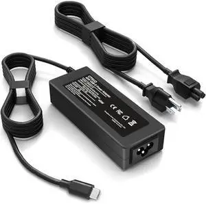 Laptop Charger, 45W USB C Chromebook Charger Adapter Compatible with HP, Acer, Dell, Le novo, Asus, Type C Power Supply with Cord