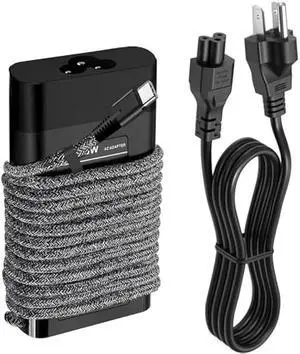 New Slim 65W USB C Laptop Charger Compatible with HP Laptop Charger USB C, Envy X360,Spectre X360,Elitebook X360,Elite X2,Elitebook 840,ZBook,ProBook Travel Fast Charger Type C Power Cord Adapter